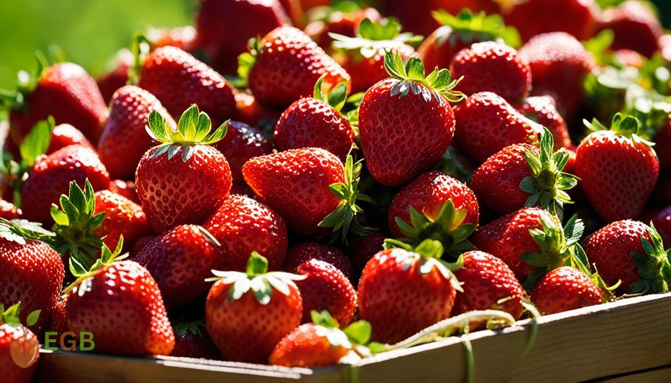 Ripe, juicy strawberries
