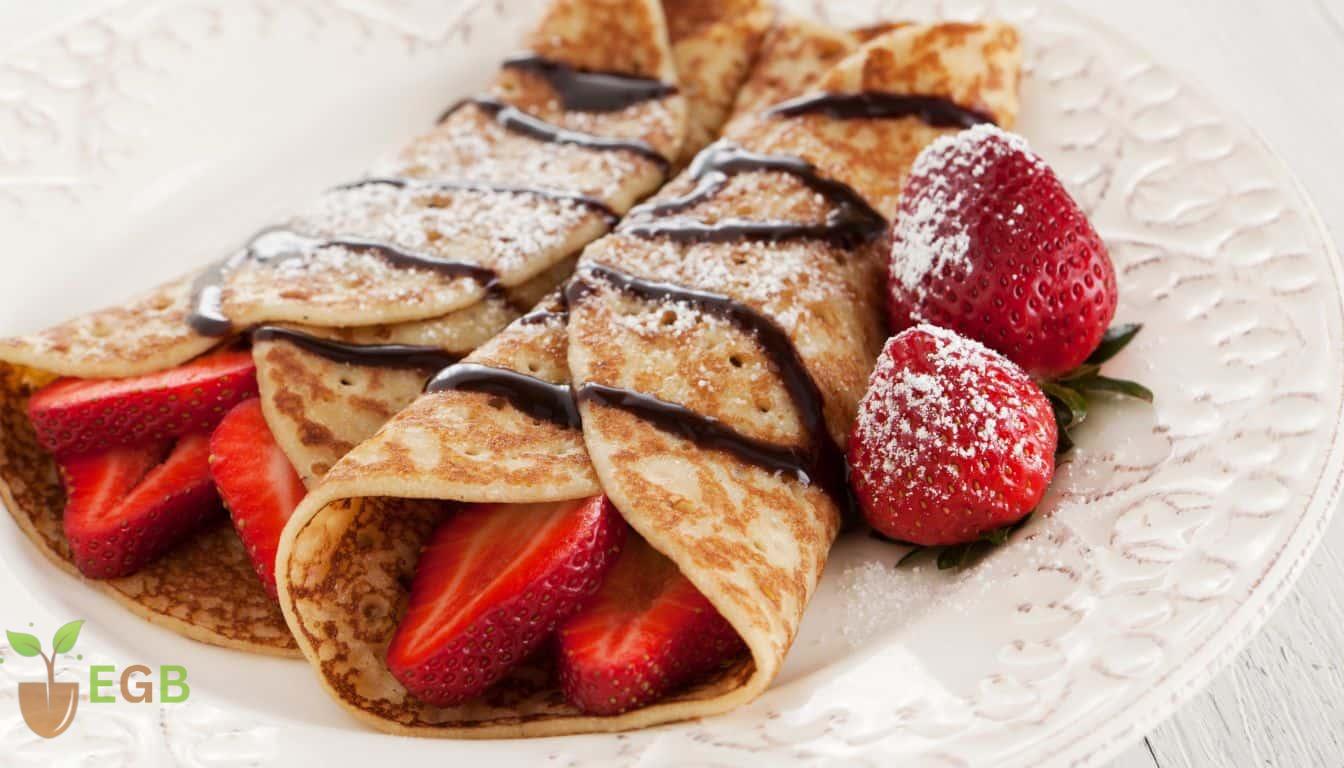 Delicious strawberry pancakes