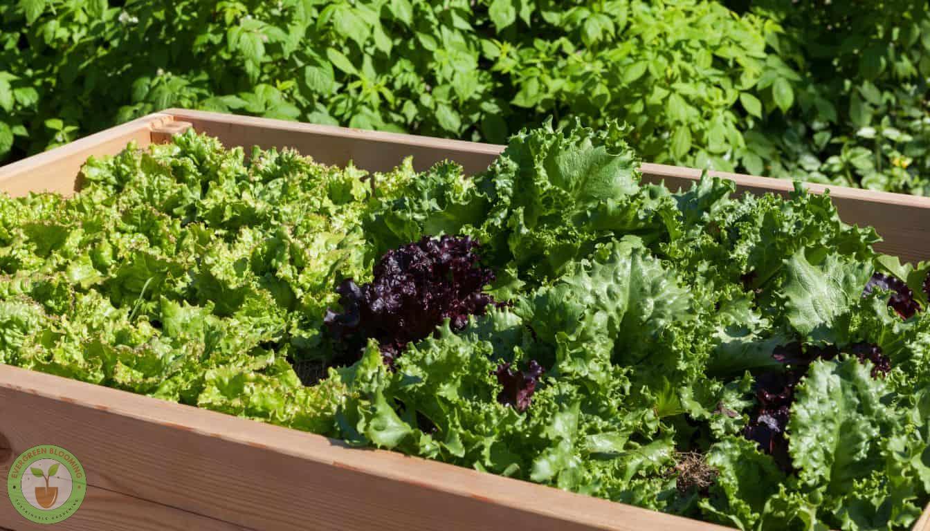 Lettuce growing in containes
