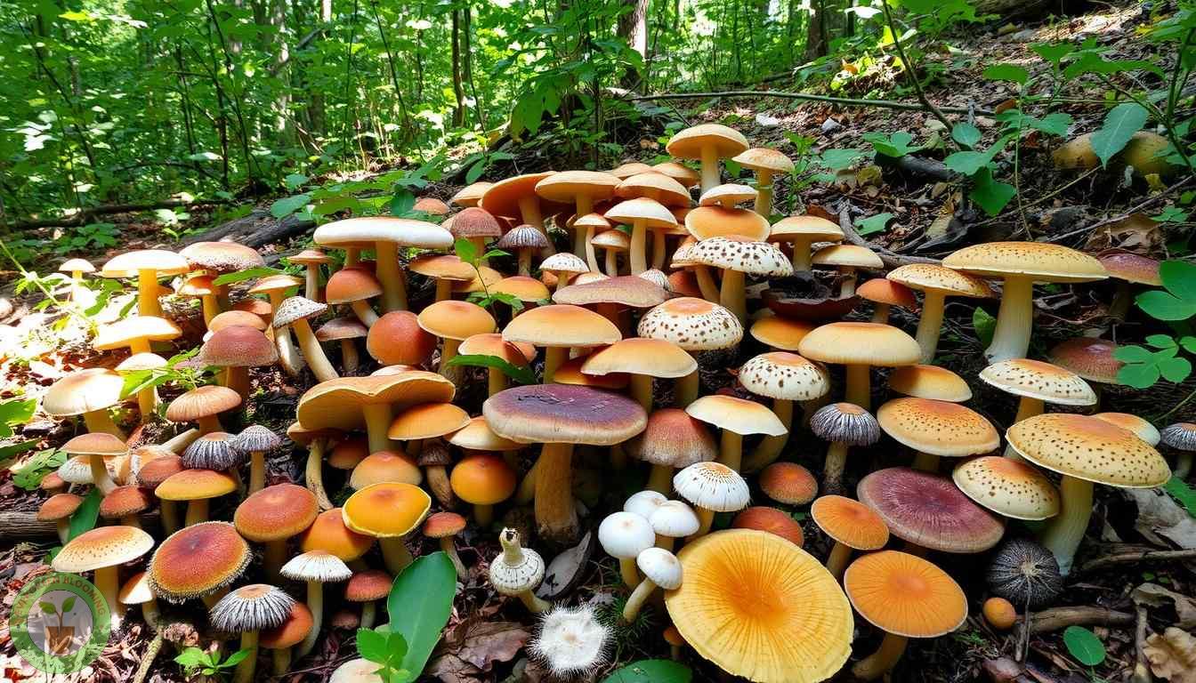 Diverse mushroom species