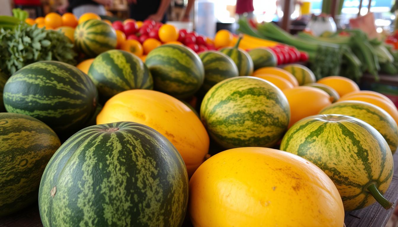 Selecting Ripe Crenshaw Melon Selecting Ripe Crenshaw Melon