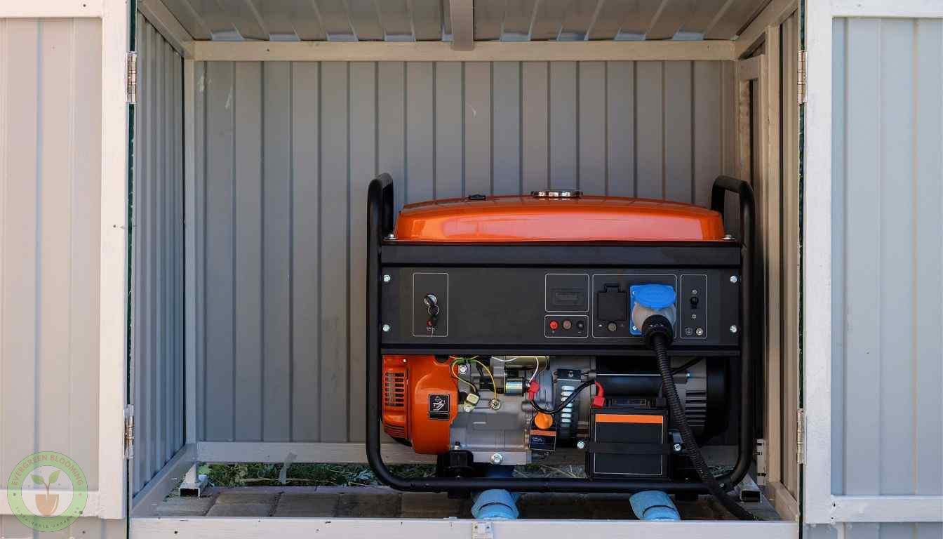 Dual fuel generator hosed in an outdoor container