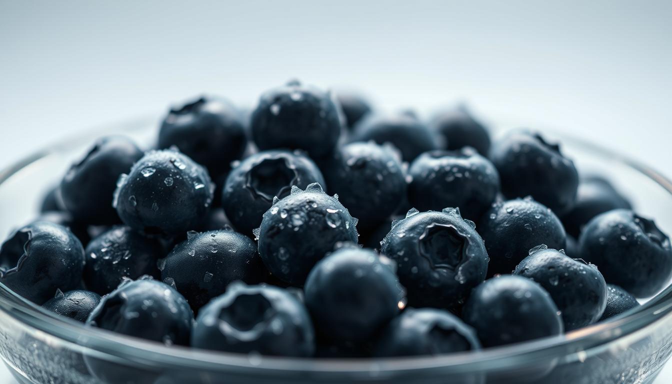 Freezing blueberries process Freezing blueberries process