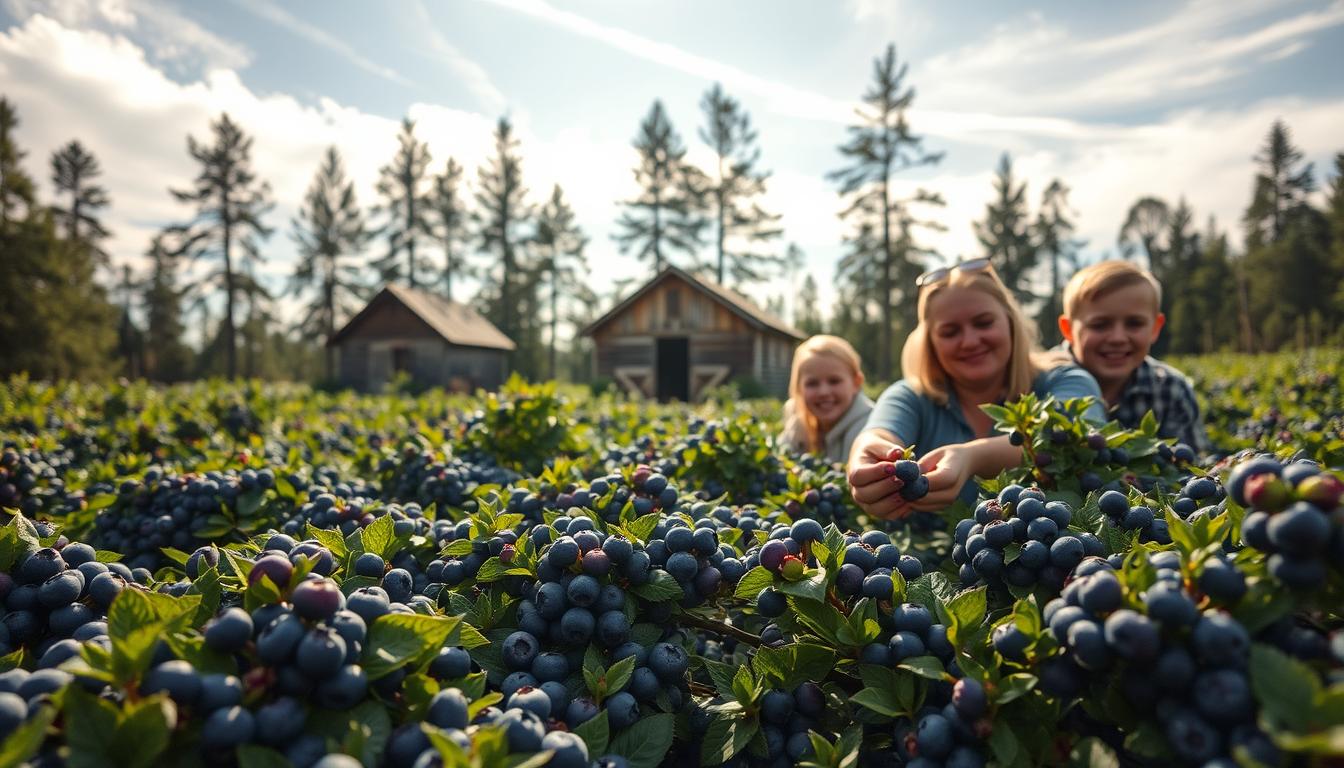 Blueberry picking