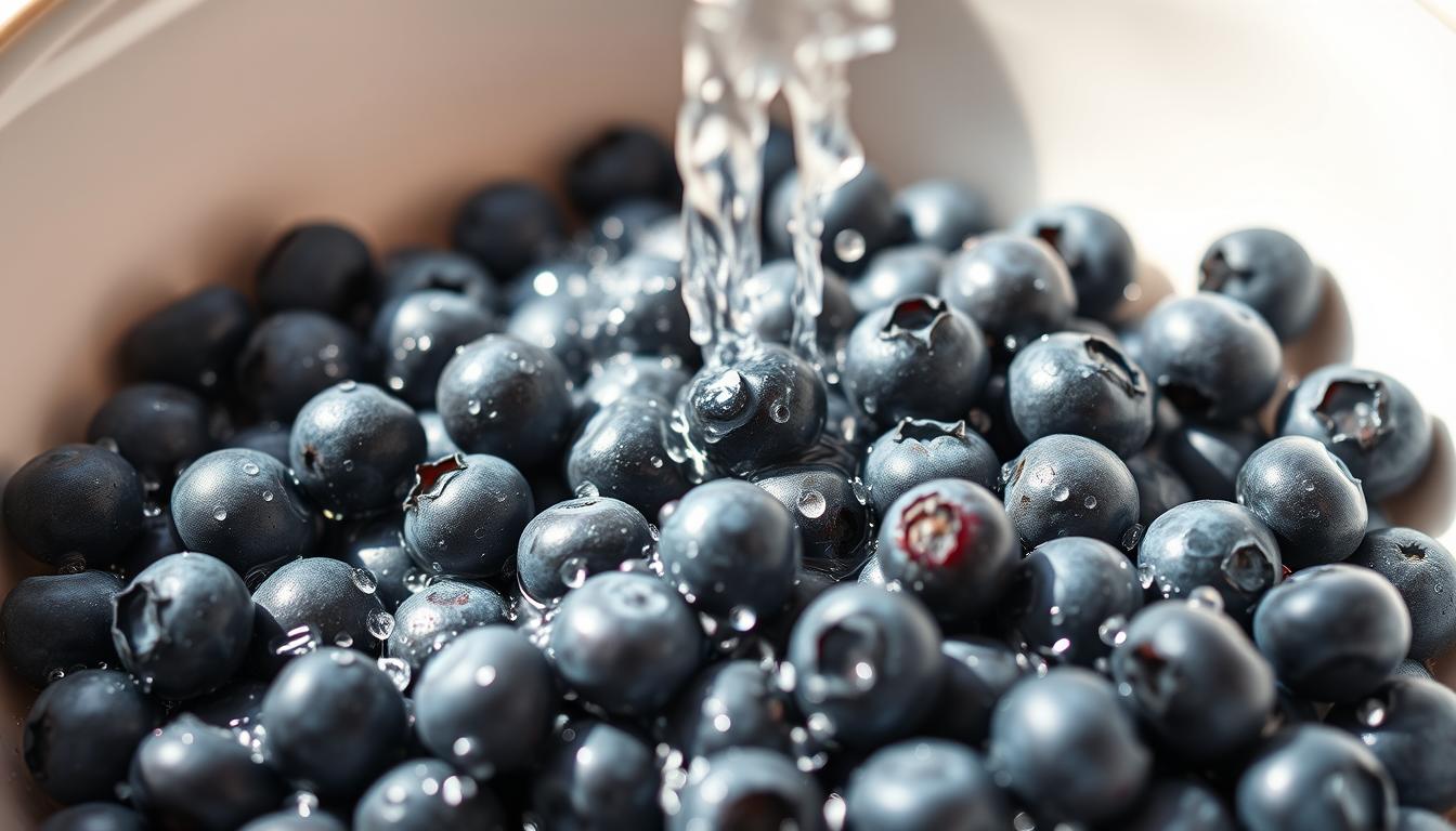 Cleaning blueberries
